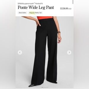 Women's Black Spanx Wide-Leg Pants